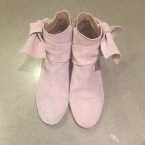 Pink Topshop suede boots